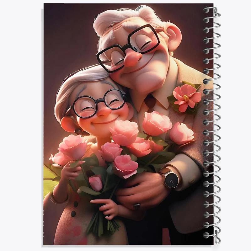 دفتر ژورنال نویسی 50 برگ خندالو مدل نقطه ای طرح عاشقانه کد F5799