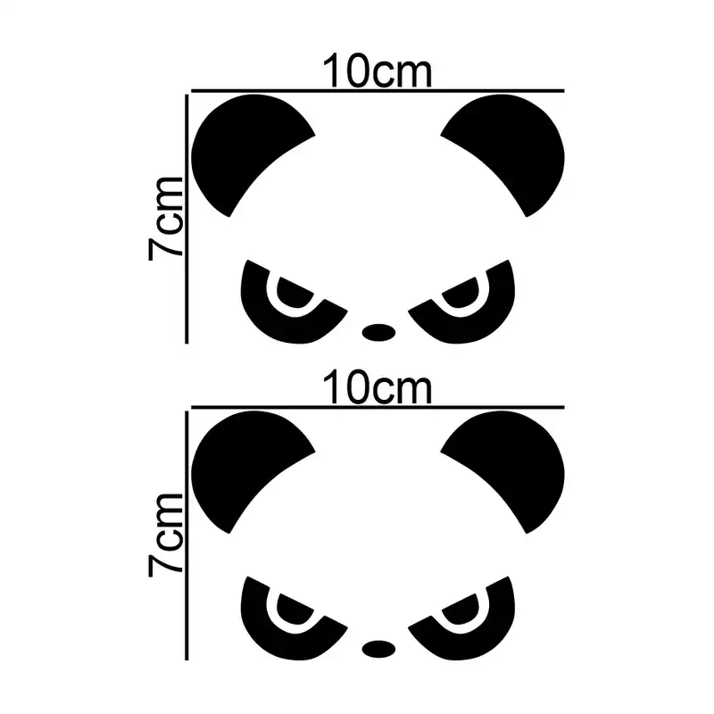 برچسب بدنه خودرو طرح پاندا پشت آینه ماشین کد MT-B344 بسته 2 عددی