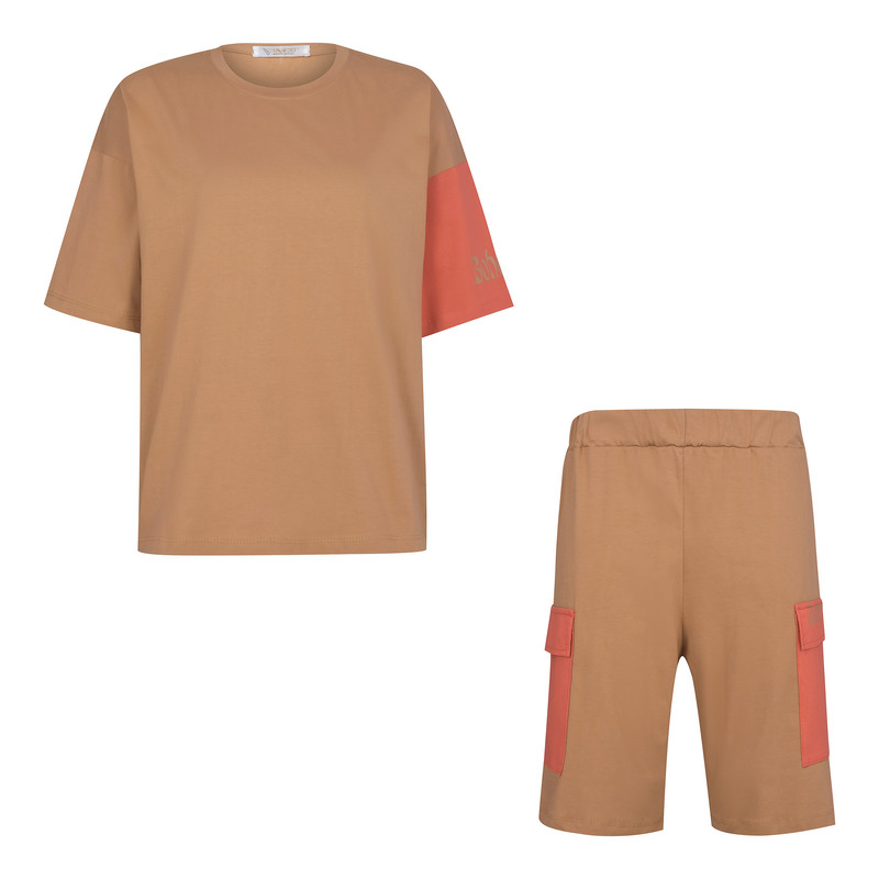 ست تی شرت و شلوارک زنانه لوینت  مدل پازل