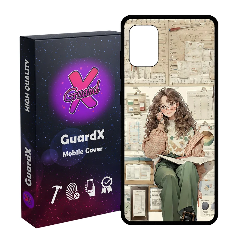 کاور گارد ایکس طرح دخترانه مدل  Glass10718 مناسب برای گوشی موبایل سامسونگ Galaxy A31