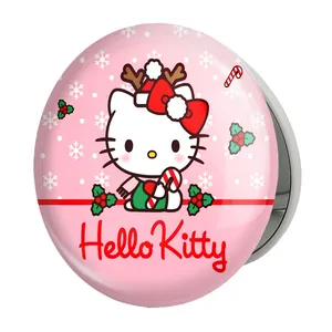 آینه جیبی خندالو طرح هلو کیتی مدل تاشو کد 24765 