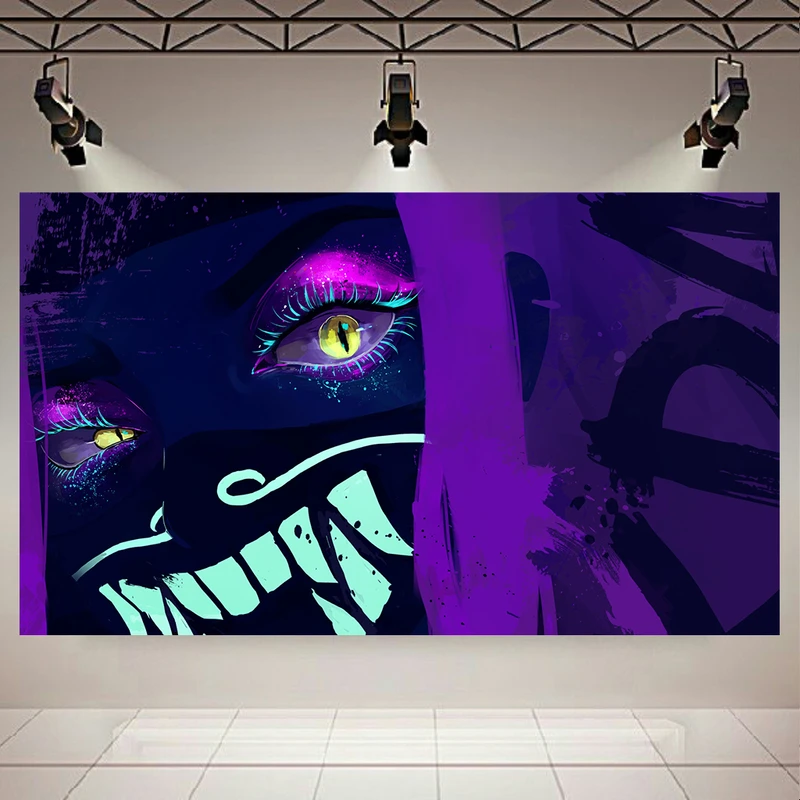 تابلو بوم طرح گیم مدل Akali League of Legends کد AR2076