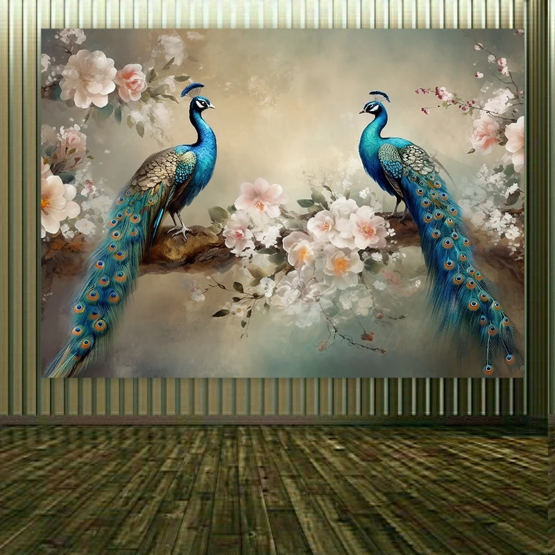  پوستر دیواری طرح طاووس های زیبا کد FP104509