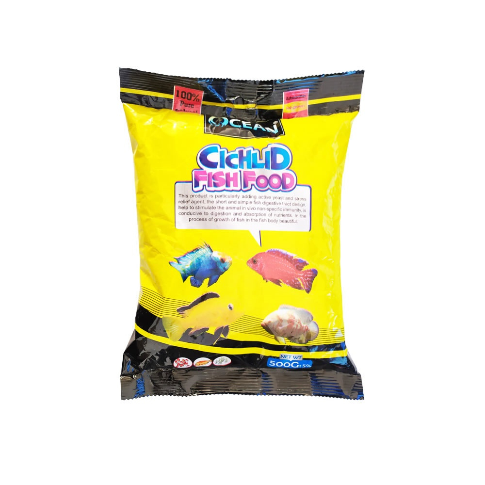 غذا ماهی آکواریوم اوشن مدل CICHLID FISH FOOD SIZE 3 وزن 500 گرم