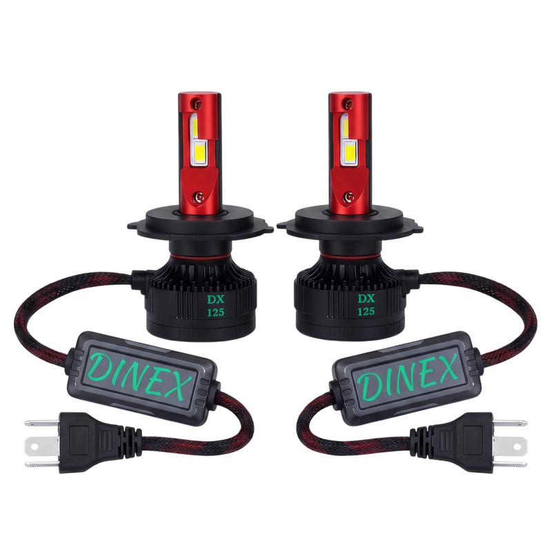 هدلایت لامپ خودرو دینکس مدل DX-125 دو رنگ پایه H4 بسته دو عددی