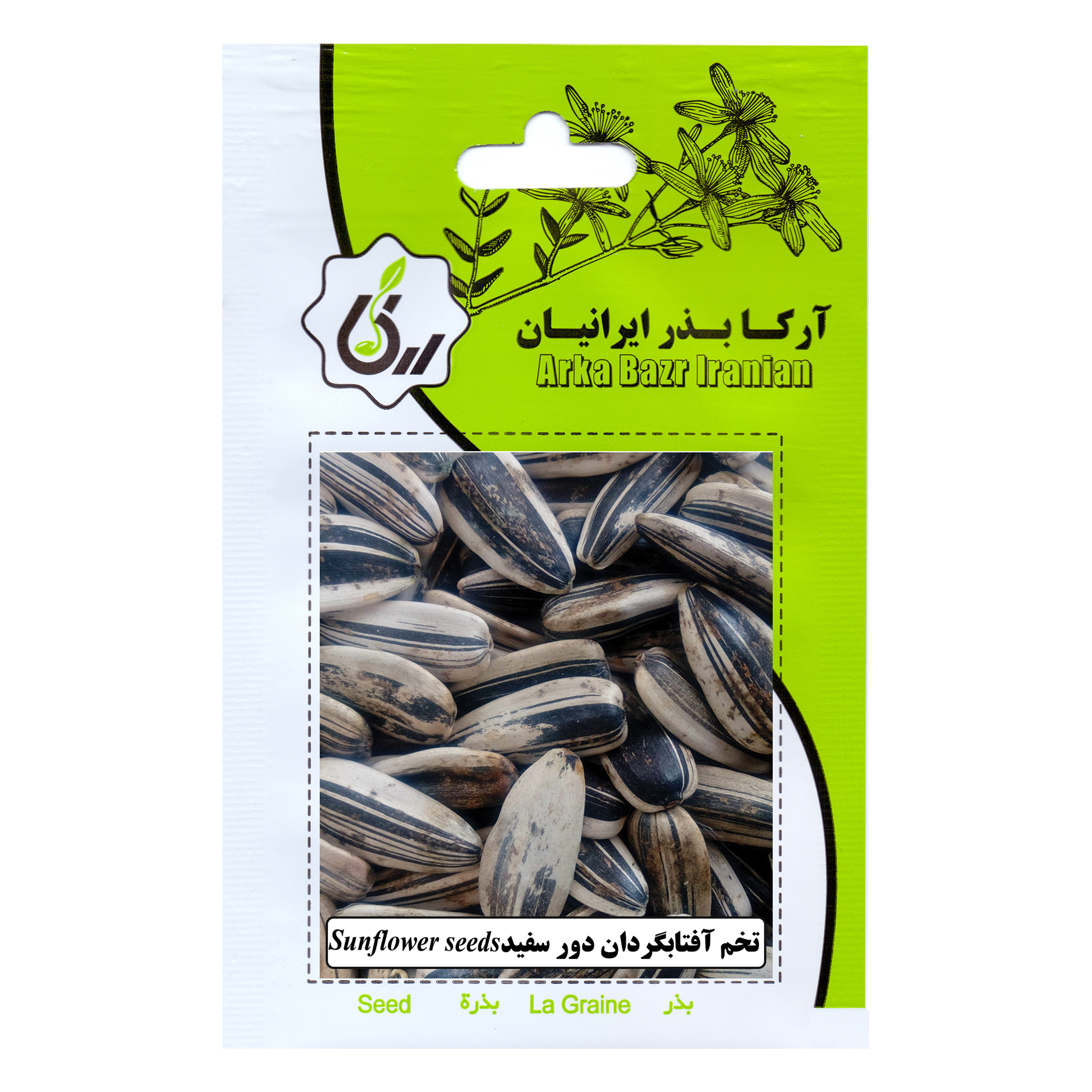 بذر تخم آفتابگردان دور سفید آرکا بذر ایرانیان کد ARK-188