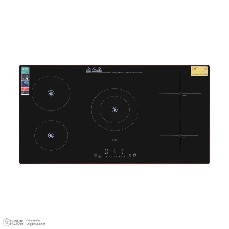 اجاق گاز برقی پنج شعله دی اس تی مدل هیبرید IT5-01