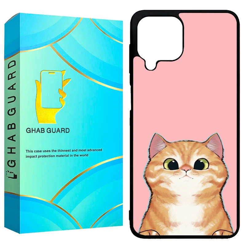 کاور قاب گارد طرح گربه مدل GCHPA224 مناسب برای گوشی موبایل سامسونگ Galaxy A22 4G / M22 4G / M32 4G