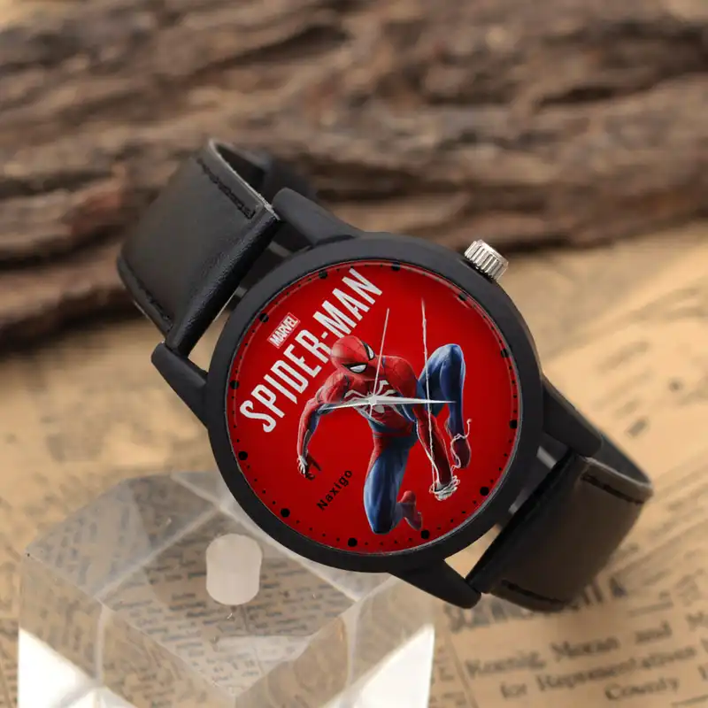 ساعت مچی عقربه ای ناکسیگو مدل مرد عنکبوتی کد LF14333