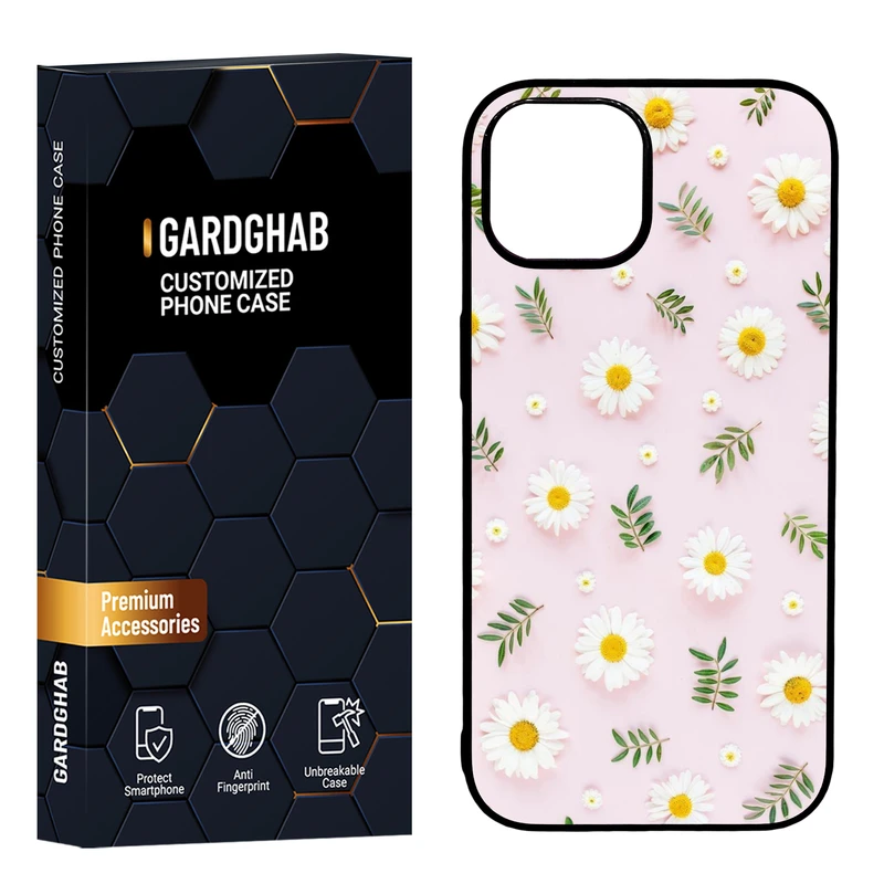 کاور گارد قاب مدل دور ژله ای پشت گلس برگ مناسب برای گوشی موبایل اپل iPhone 15 