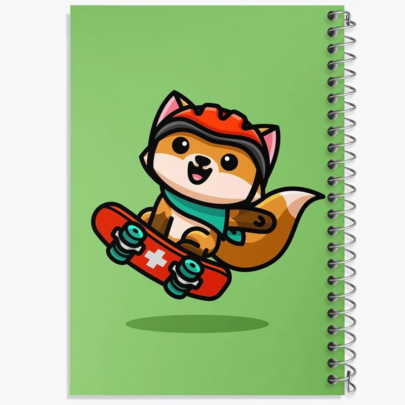 دفتر نت موسیقی 50 برگ خندالو مدل حیوانات بامزه روباه کد 28347