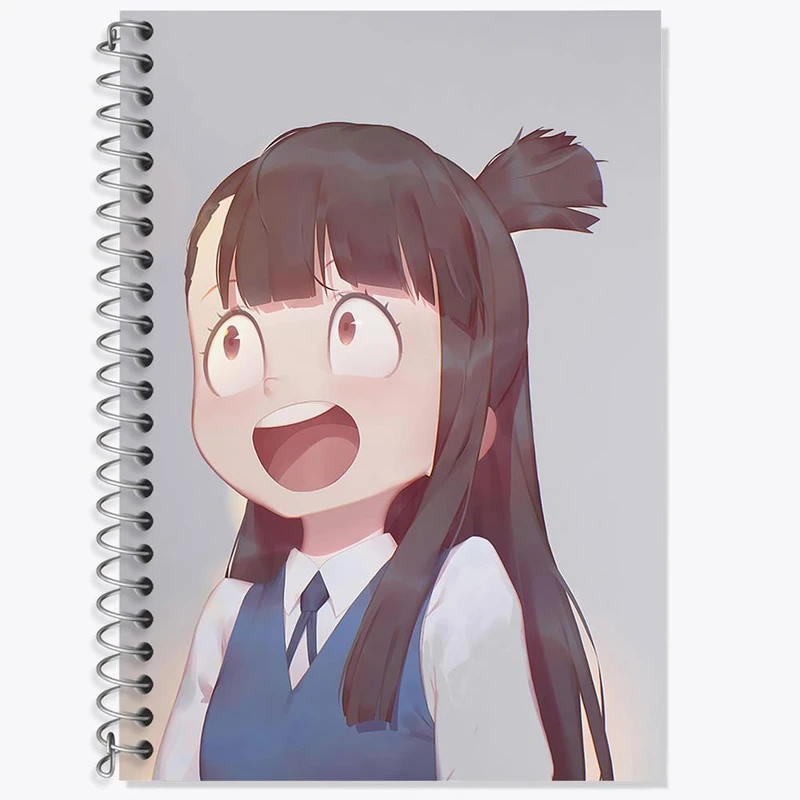 دفتر زبان 50 برگ خندالو مدل سه خط طرح اکو انیمه جادوگران کوچک Little Witch Academia کد 22863