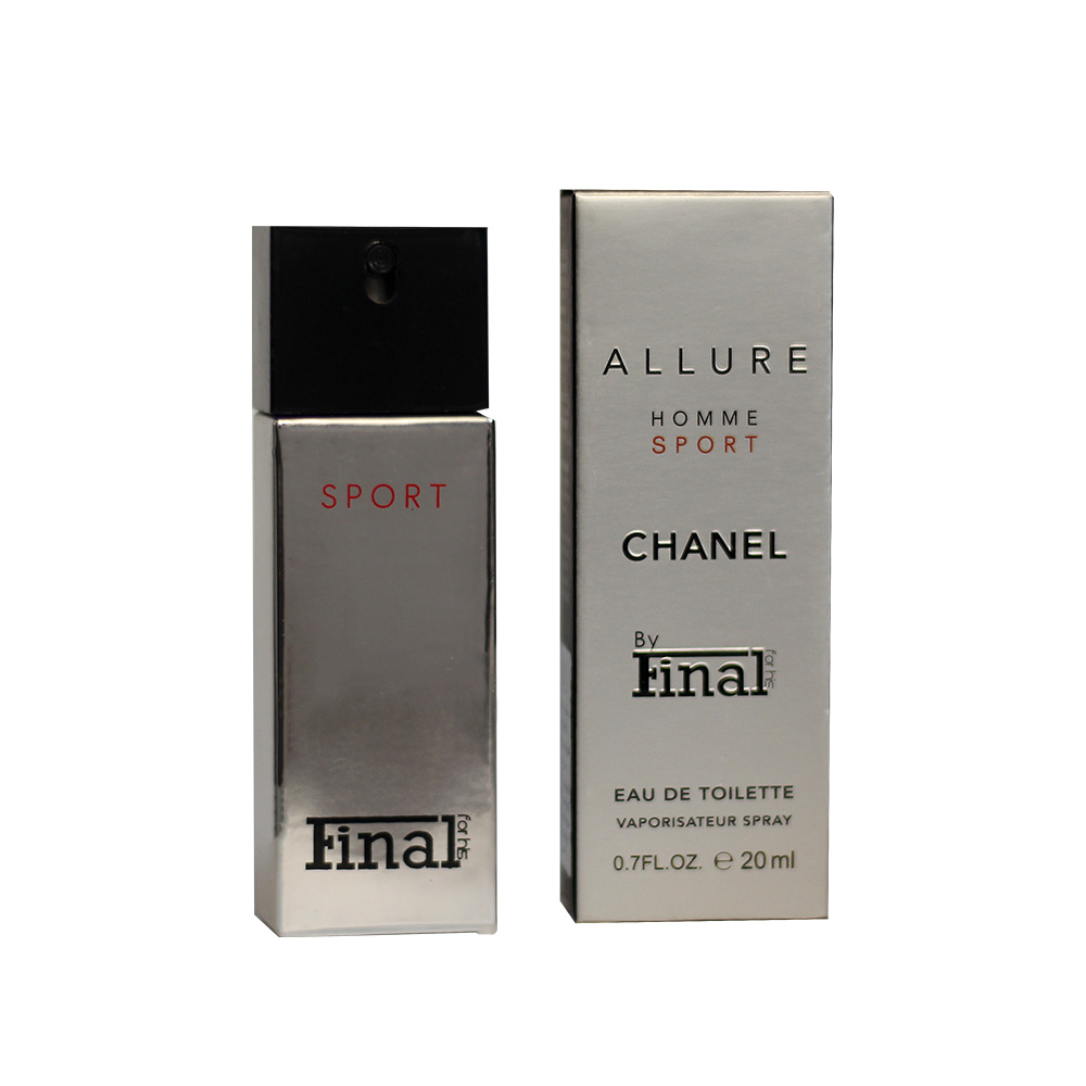 عطر جیبی مردانه فینال مدل allure home sport حجم 20 میلی لیتر