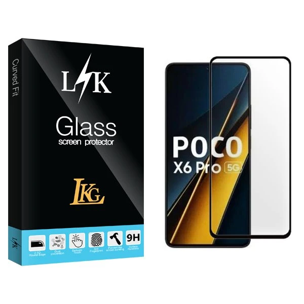 محافظ صفحه نمایش شیشه ای ال کا جی مدل LKK مناسب برای گوشی موبایل شیائومی Poco X6 Pro