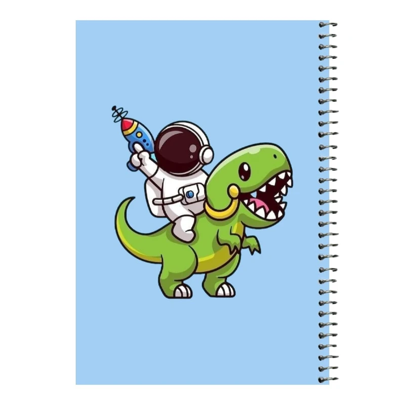 دفتر مشق 80 برگ اس جی مدل فضانورد و دایناسور   