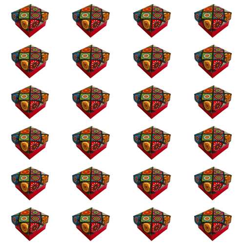 جعبه انگشتر مدل کاشی کد AN-09 بسته 24 عددی