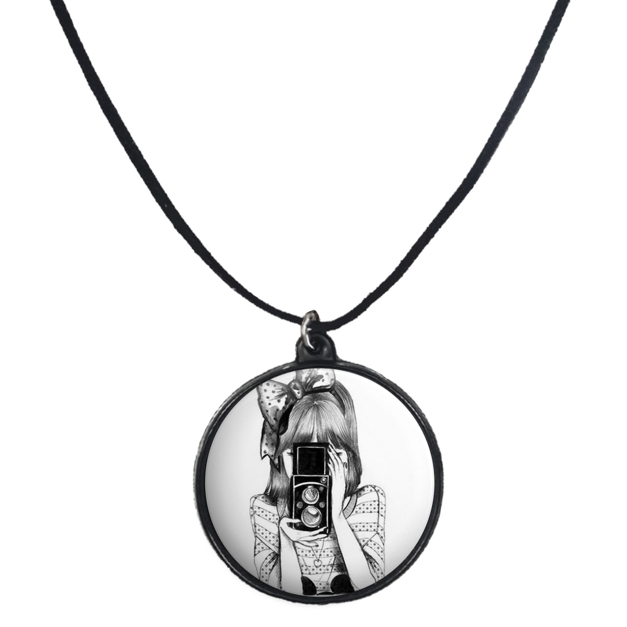 گردنبند پرمانه طرح عکاس کد pmb.5206 مدل دو طرفه