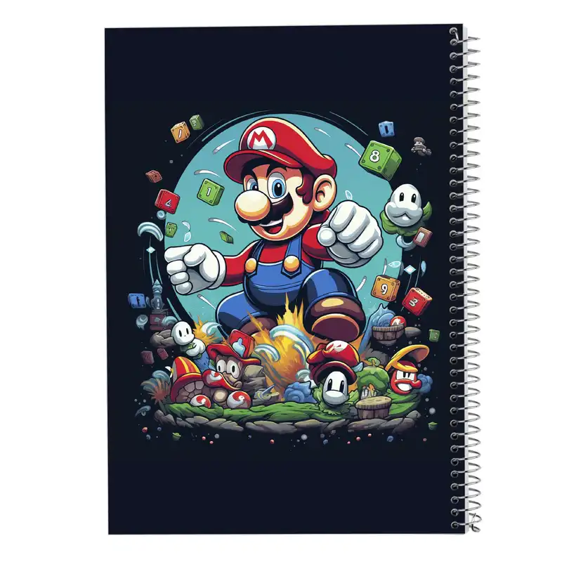 دفتر مشق 50 برگ مدوپد مدل سوپرماریو super mario کد DF2858