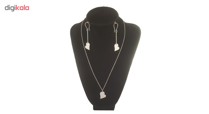 نیم ست نقره زنانه بلو استون کد 3981014