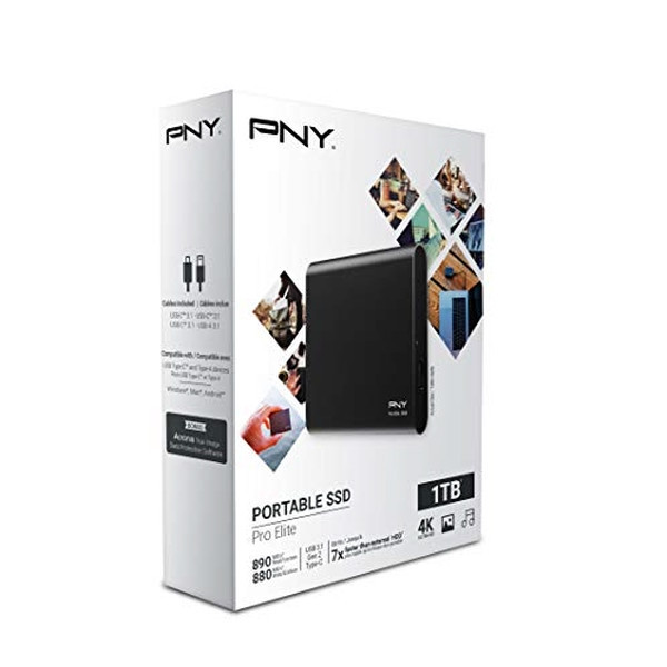 اس اس دی اکسترنال پی ان وای مدل Pro Elite USB 3.1 Gen 2 ظرفیت 1 ترابایت