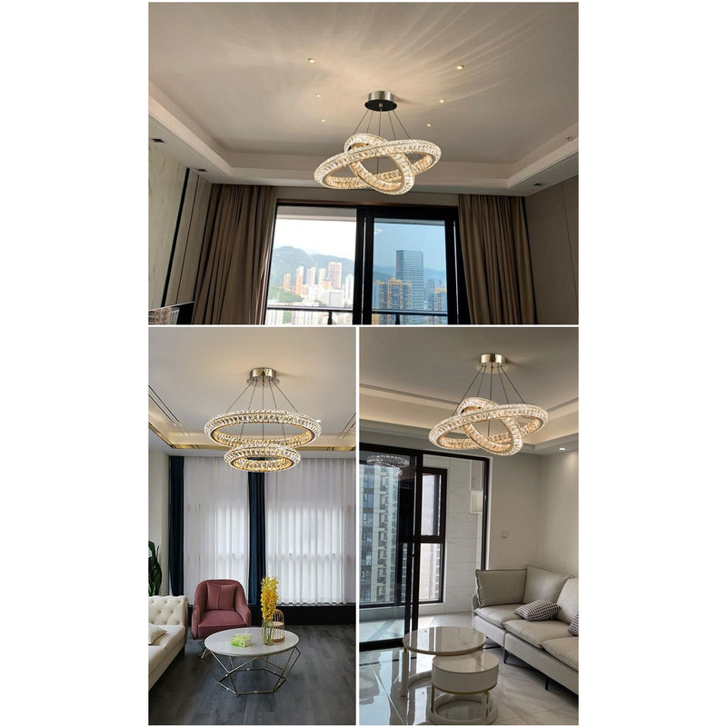 لوستر ام کی ای لایتینگ مدل کریستالی مدرن کد CR-2S