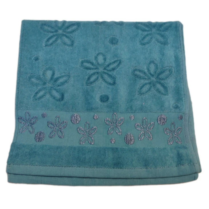 حوله دستی آذر بافت مدل گل کد 096 سایز 70x35 سانتی متر