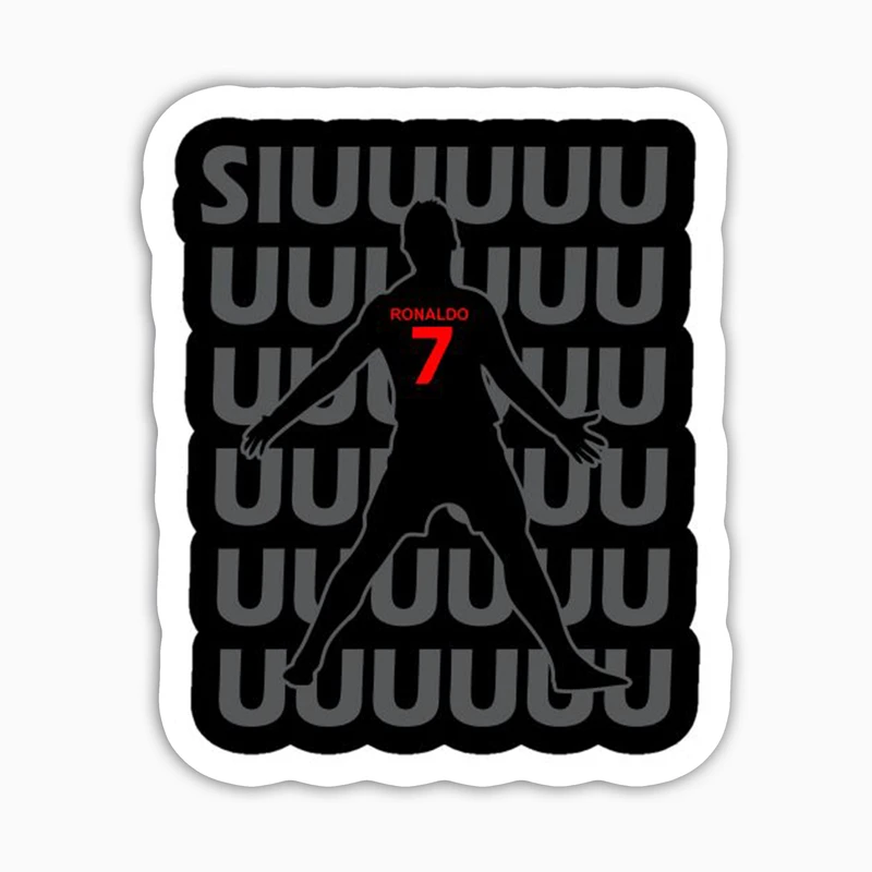 استیکر لپ تاپ و موبایل بووم طرح کریستین رونالدو مدل Suuuu کد SM39 