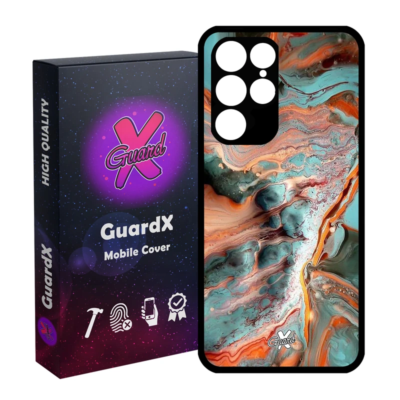 کاور گارد ایکس طرح ماربل مدل Glass10281 مناسب برای گوشی موبایل سامسونگ Galaxy S22 Ultra