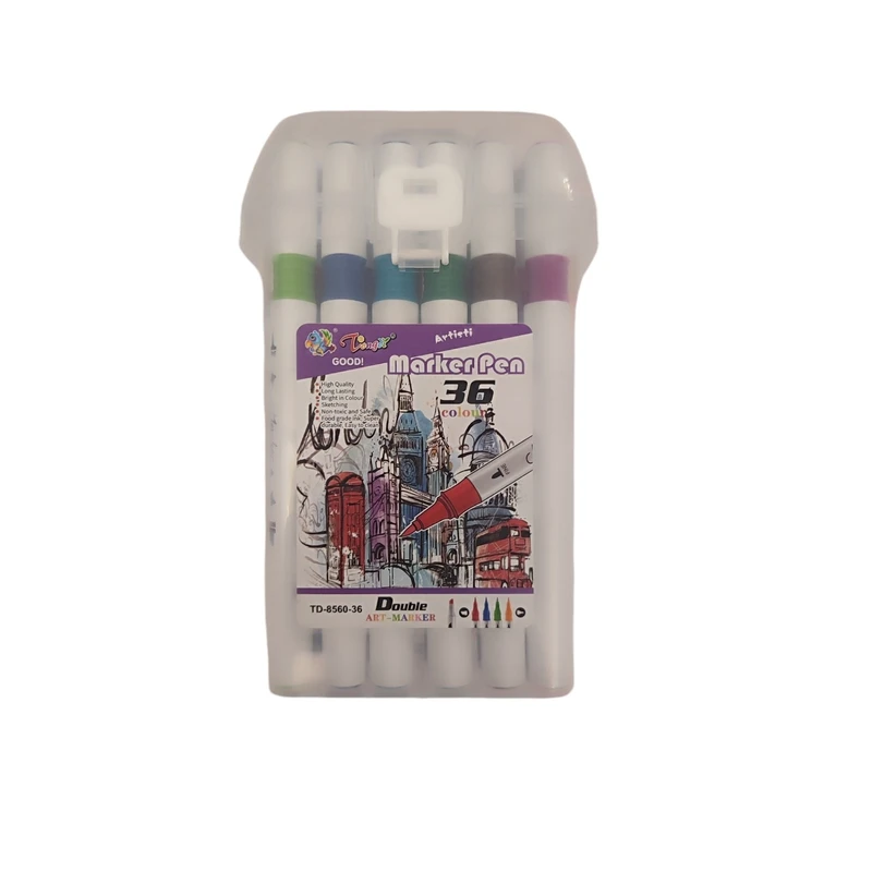 ماژیک رنگ آمیزی مدل براش بسته 36 عددی