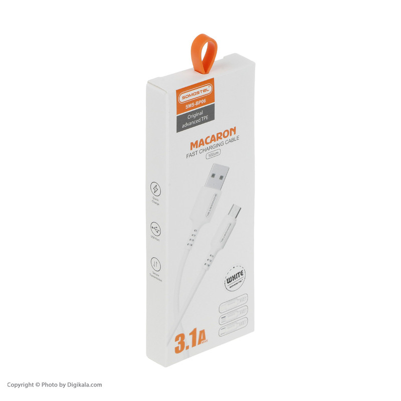 کابل تبدیل USB به microUSB سوموس تل مدل SMS-BP06 طول 1 متر