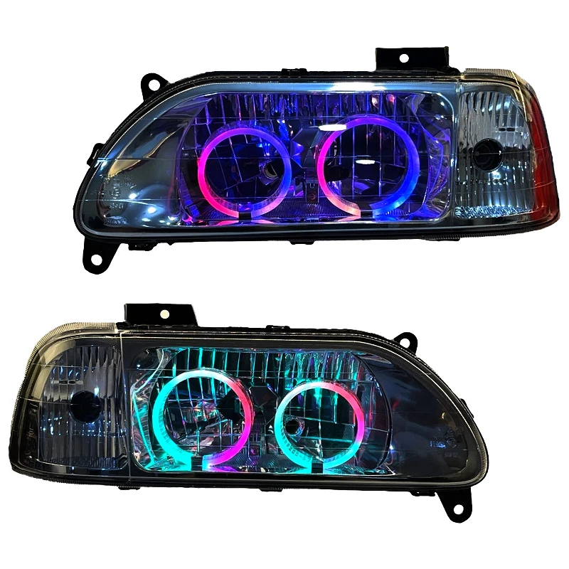 چراغ جلو خودرو گروه پژوهش صنعت مدرن مدل 3D-Ring فولکالر مناسب برای پراید بسته دو عددی