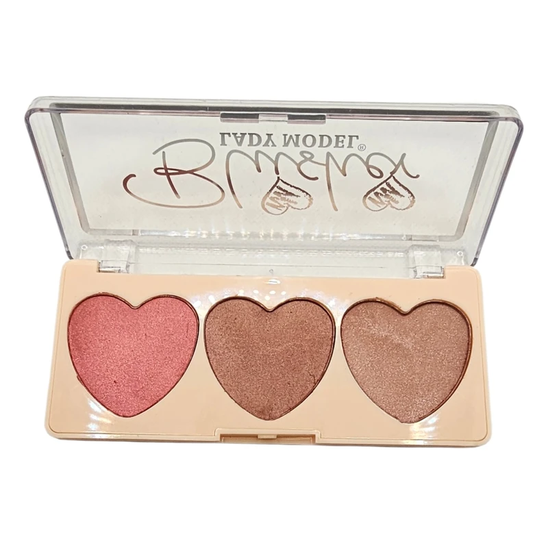 پالت رژ گونه براق  لیدی مدل Love شماره 2