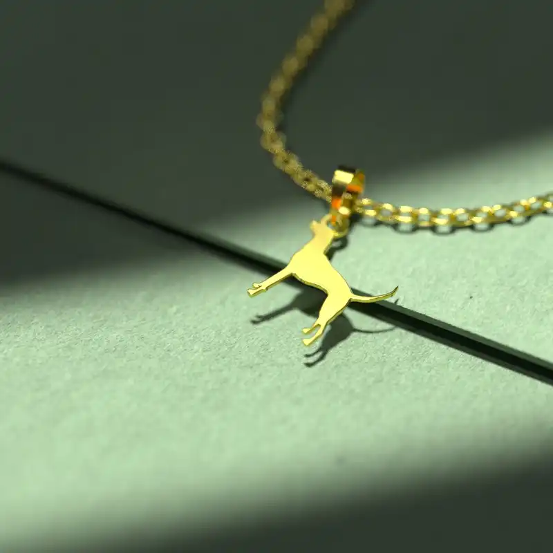 گردنبند طلا 18 عیار زنانه مدوپد مدل سگ کد J3-1-1206