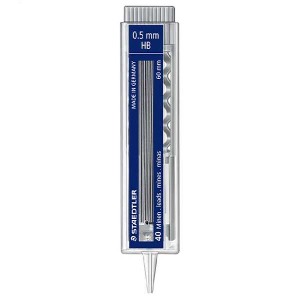 نوک مداد استدلر با قطر نوشتاری 0.5 میلی متر و درجه سختی HB