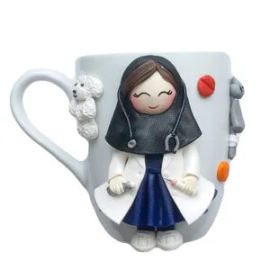 ماگ سرامیکی مدل دختر دامپزشک کد 01029