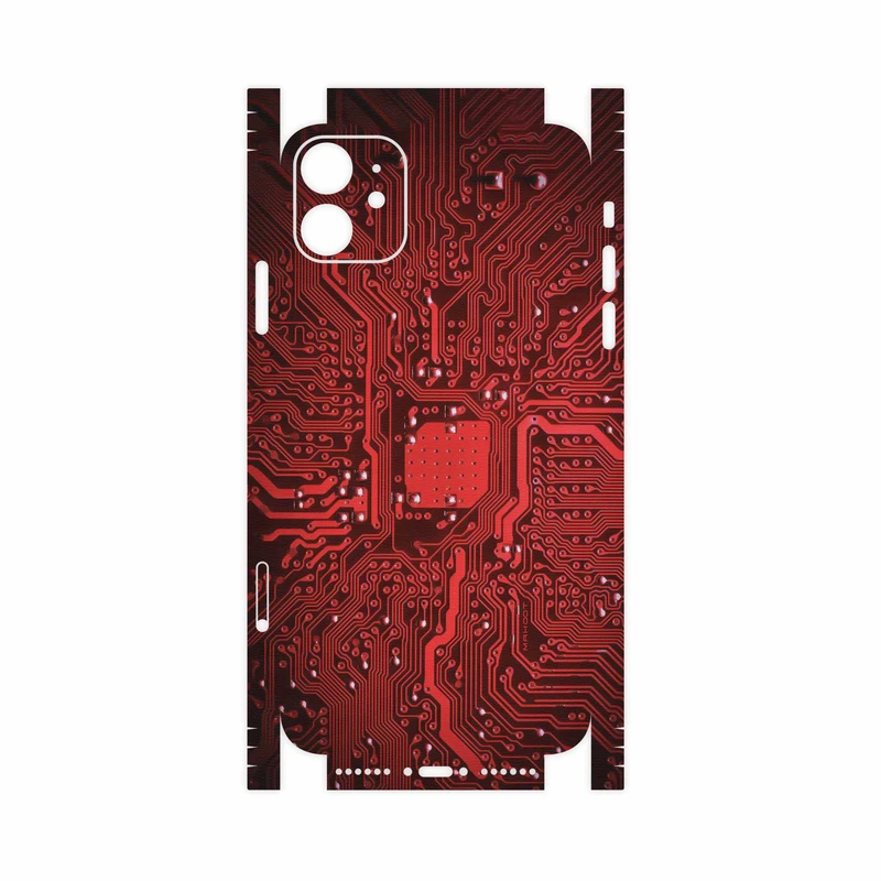 برچسب پوششی ماهوت مدل Red Printed Circuit Board-FullSkin مناسب برای گوشی موبایل اپل iPhone 11