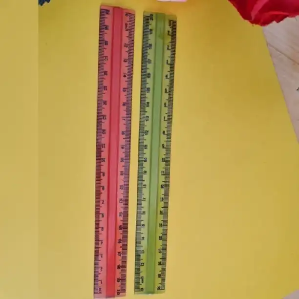 خط کش 30 سانتی متری مدل ژله ای بسته 2 عددی