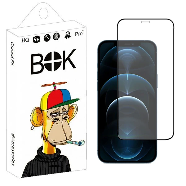 محافظ صفحه نمایش بوک مدل Transparent Full مناسب برای گوشی موبایل اپل iPhone 12 Pro Max