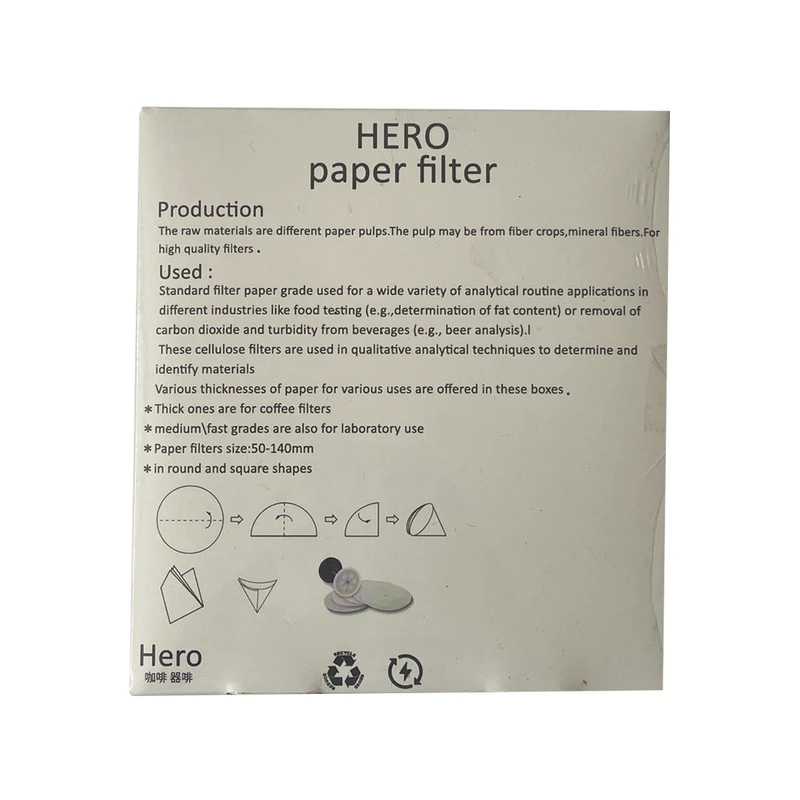 عکس شماره 4 : کاغذ فیلتر آزمایشگاهی هیرو مدل fast 110 بسته 100 عددی