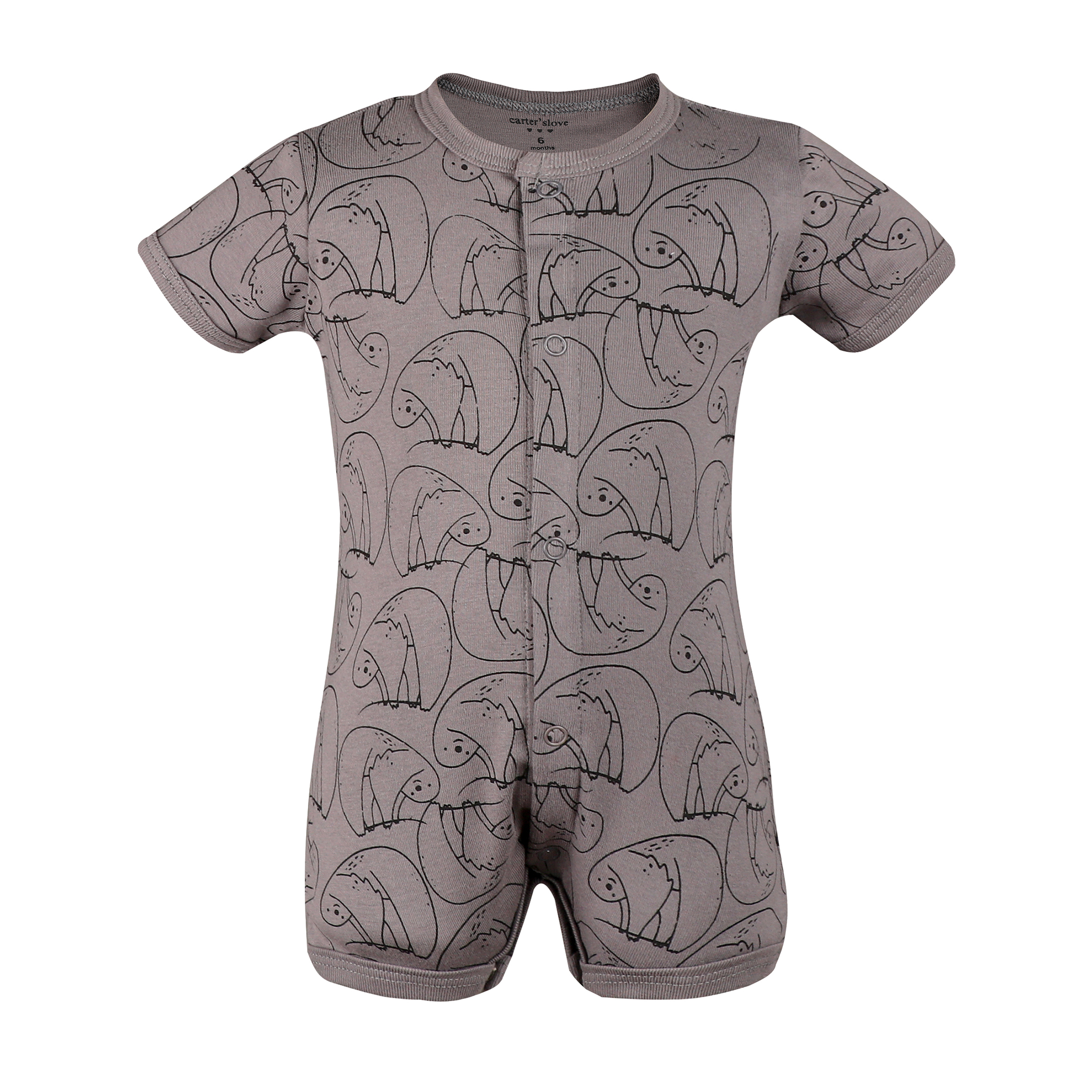 سرهمی پسرانه کارترز مدل تنبل ARM رنگ طوسی