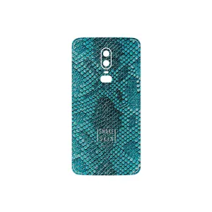 MAHOOT Blue Snake Skin Cover Sticker for OnePlus 6