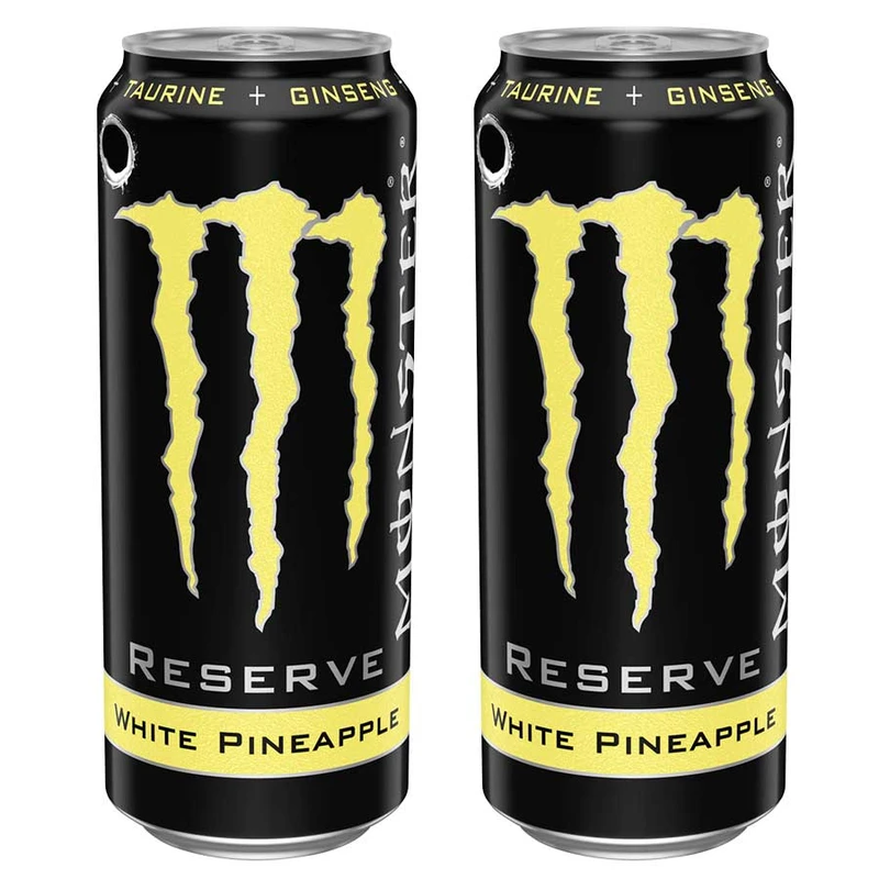 نوشیدنی انرژی زا آناناس سفید مانستر - 500 میلی لیتر بسته 2 عددی