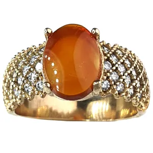 انگشتر زنانه مدل نگین عقیق