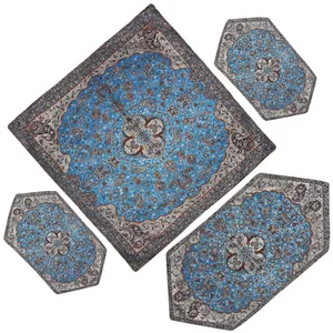 ست 4 تکه رومیزی ترمه مدل گوهر کد BH4.4