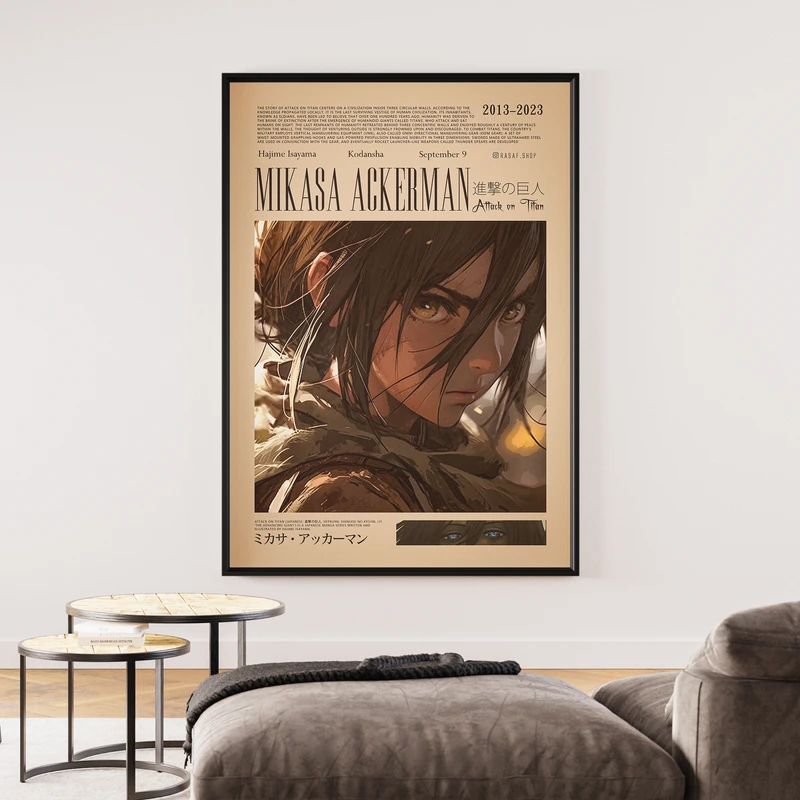 تابلو مدل انیمه طرح میکاسا آکرمن اتک آن تایتان