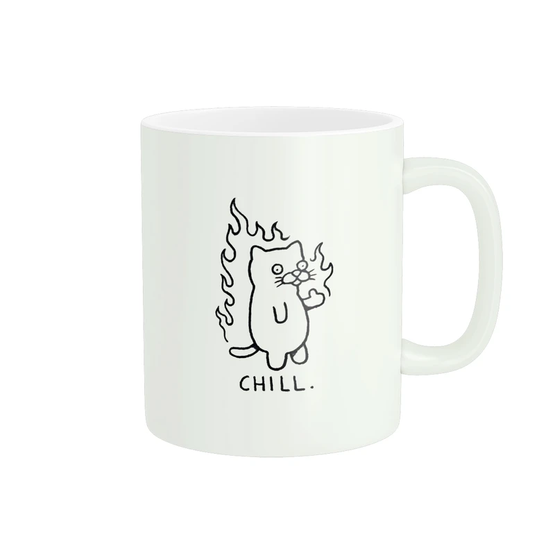 ماگ پاد آفرین مدل گربه آروم کد 1406