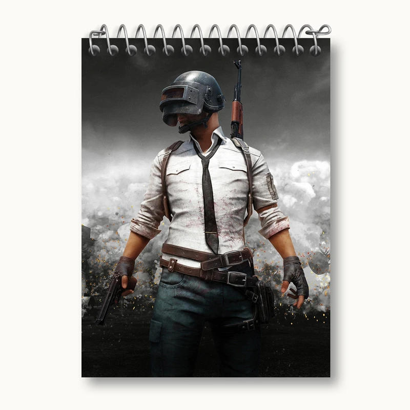 دفتر یادداشت 50 برگ خندالو مدل بازی پابجی PUBG کد 3785