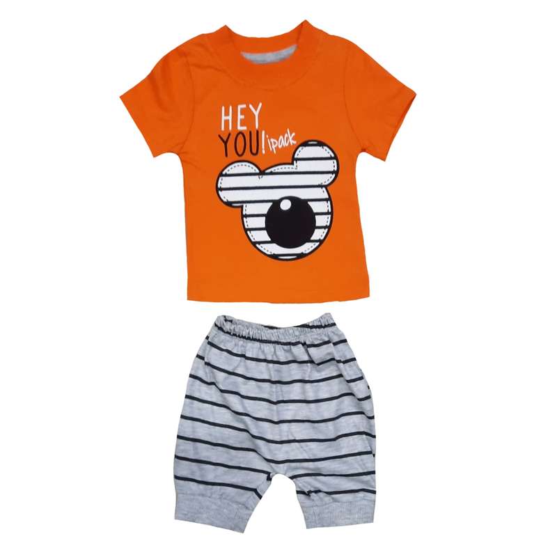 ست تی شرت و شلوارک نوزادی کد N7