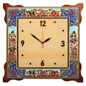 ساعت دیواری خاتم کاری مدل آرام گرد کد 40-6