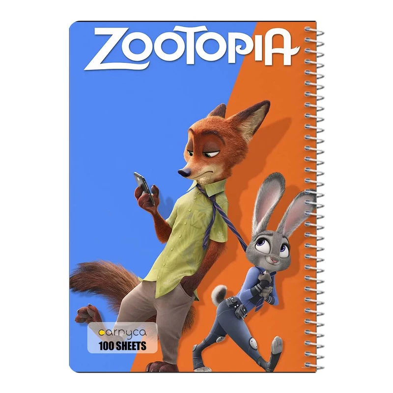 دفتر مشق 100 برگ سیمی کارنیکا طرح زوتوپیا Zootopia کد 77450